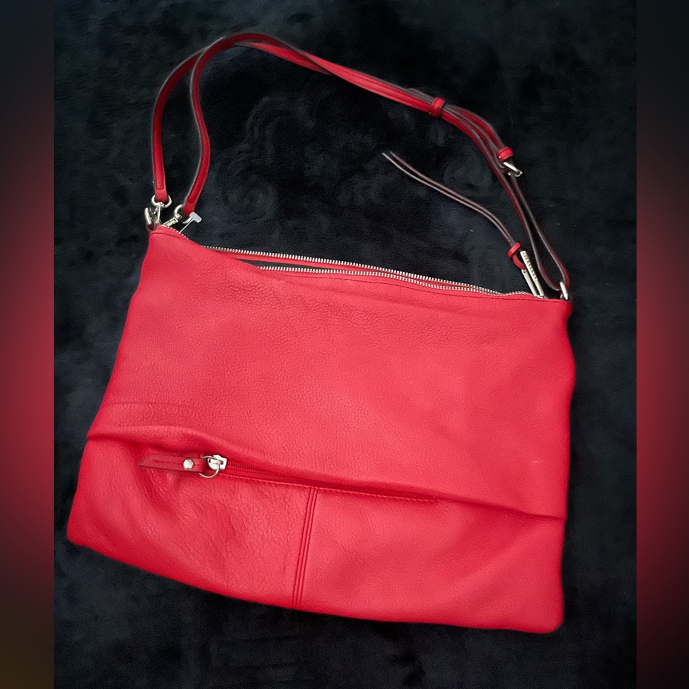 Sanctuary Manhattanville Red Leather Crossbody Purse Bag Convertible Clutch